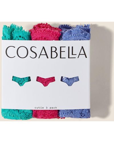 Cosabella Cutie Lr Thong 3 Pack - Grey