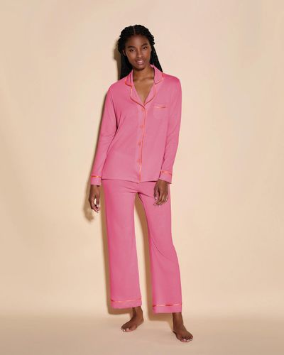 Cosabella Long Sleeve Top & Pant Pyjama Set - Pink