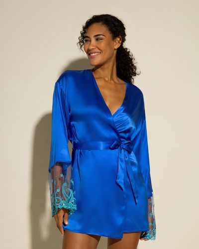 Cosabella Silk Robe - Blue