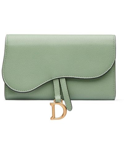 Dior Green Patent Cannage Leather Gusset Card Holder Dior