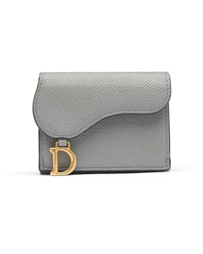 Dior Saddle Lotus Wallet - Grey