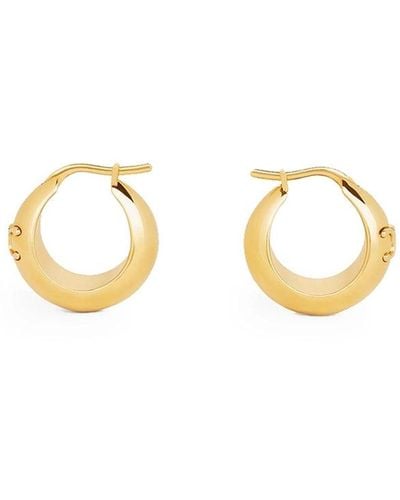 Celine Triomphe Large Earrings In Brass With Gold Finish - Metallic