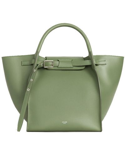 Celine Small Big Bag With Long Strap - Green