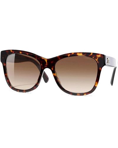 Chanel Square Sunglasses Ch5380 Dark Tortoise & - Brown