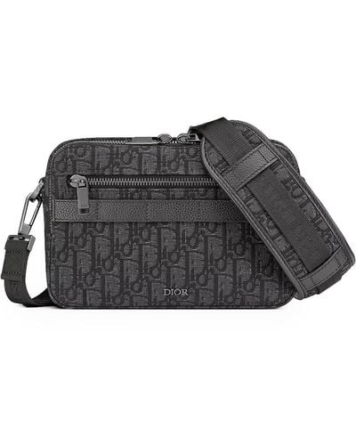 Dior Safari Messenger Bag In Black Oblique Jacquard