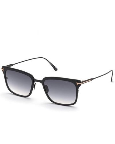 Tom Ford Square Sunglasses Black & Grey Hayden Ft0831 - White