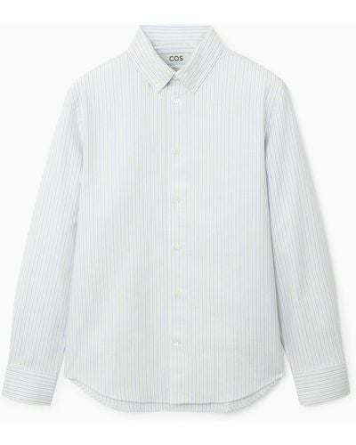 COS Oxford-hemd Mit Button-down-kragen - Weiß