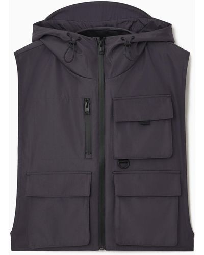 COS Waterproof Utility Vest - Purple