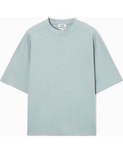 COS Relaxed-fit Panelled T-shirt - Blue