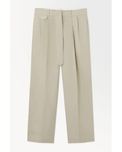 COS The Pleated Trousers - White