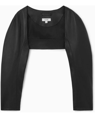 COS Leather Racer Sleeves - Black