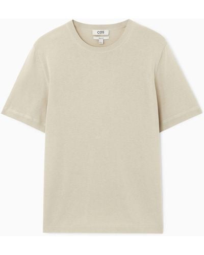 COS Lightweight Knitted T-shirt - White