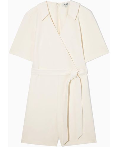 COS Wrap-effect Playsuit - White
