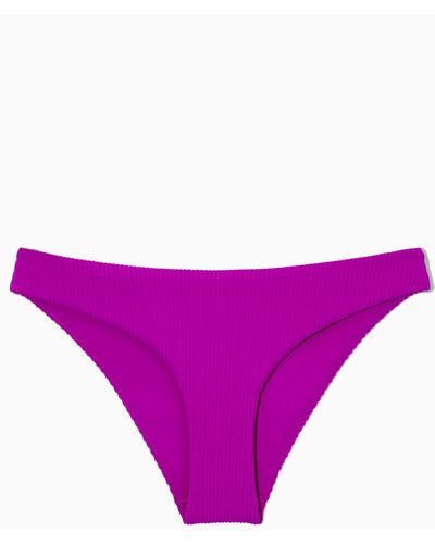 COS Classic Ribbed Bikini Briefs - Purple