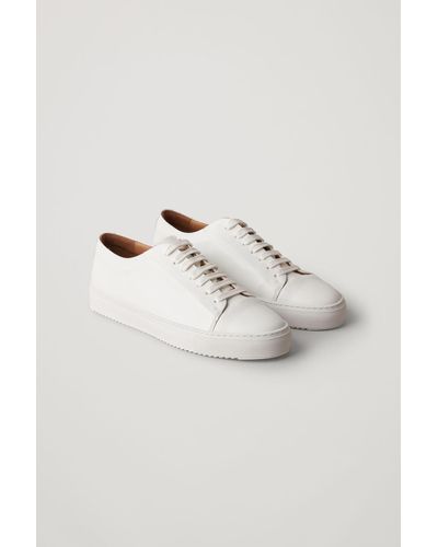COS Thick-soled Leather Sneakers - White