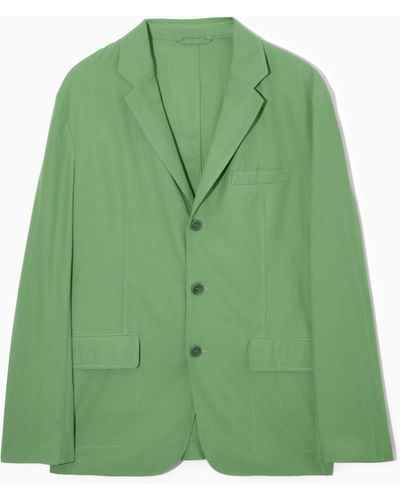 COS Unstructured Single-breasted Blazer - Green