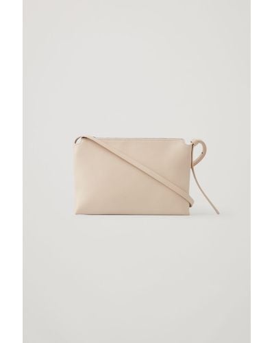 COS Leather Crossbody Bag - Natural