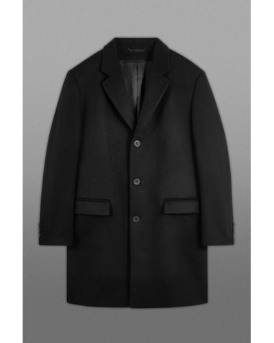 COS The Single-breasted Cashmere Coat - Black
