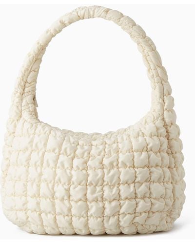 COS Oversized Quilted Crossbody - White