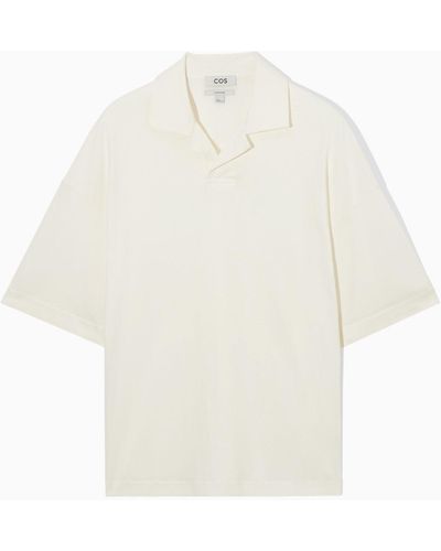 COS Oversized Open-collar Polo-shirt - White
