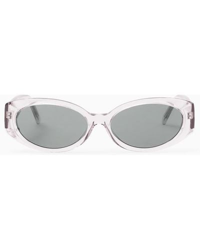 COS Sonnenbrille Mit Ovalem Rahmen - Weiß