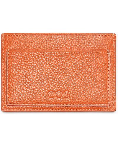 COS Leather Cardholder - Orange