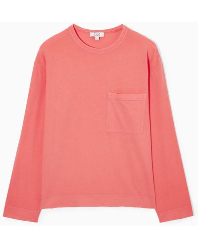 COS Lightweight Long-sleeved T-shirt - Pink