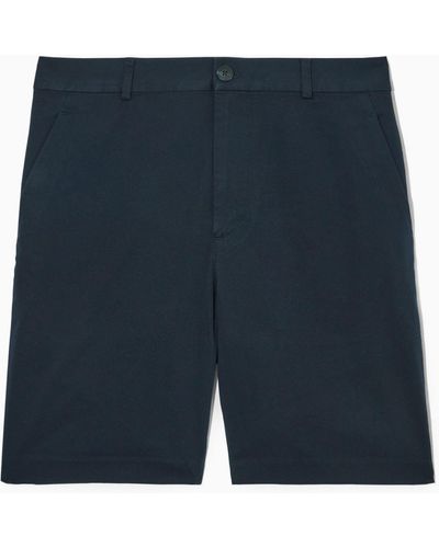 COS Classic Chino Shorts - Blue
