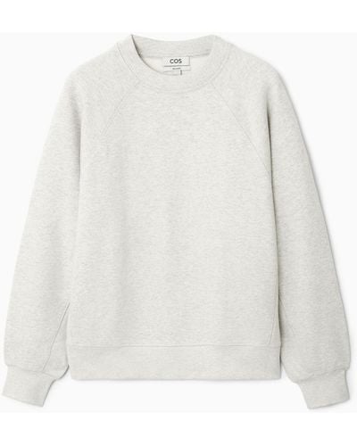 COS Paneled Sweatshirt - White