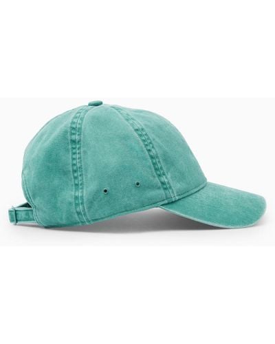 COS Washed Cotton-twill Baseball Cap - Green
