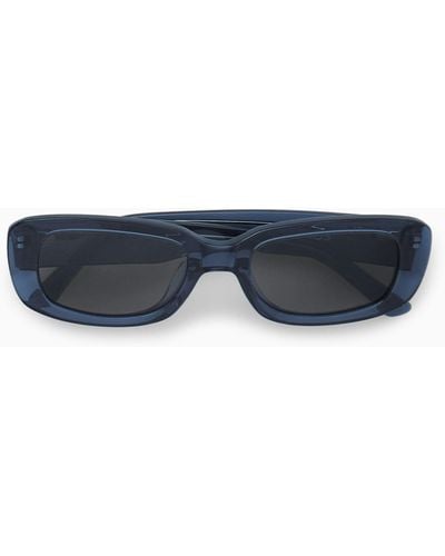 COS Rectangle-frame Acetate Sunglasses - Blue