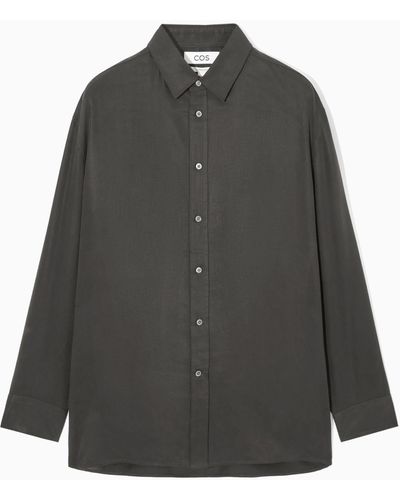 COS Lightweight Twill Shirt - Grey