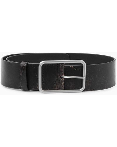 COS Wide Leather Hip Belt - Black