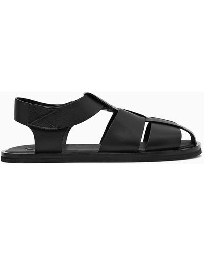 COS Leather Fisherman Sandals - Black