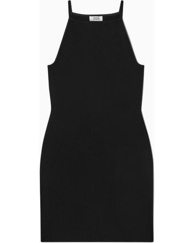 COS Knitted Bodycon Mini Dress - Black