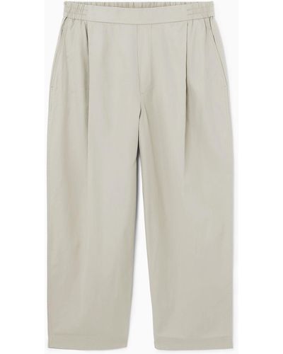 COS Wide-leg Elasticated Pants - White