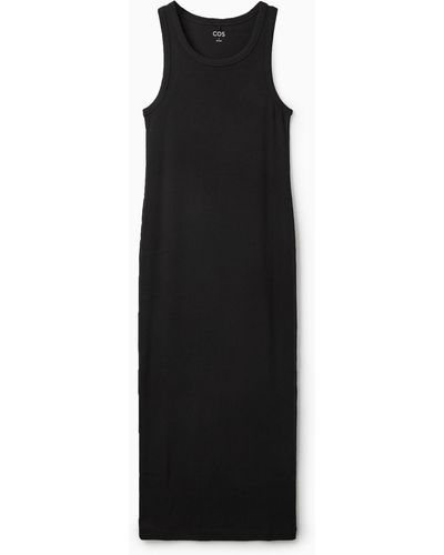 COS Ribbed Tube Dress - Black