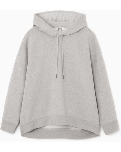COS Relaxed Jersey Hoodie - White