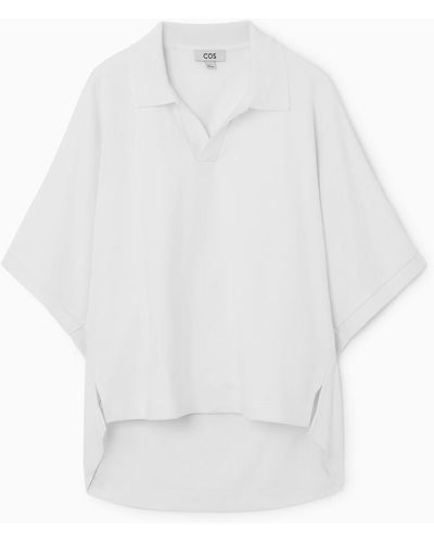 COS Open-collar Polo Shirt - White