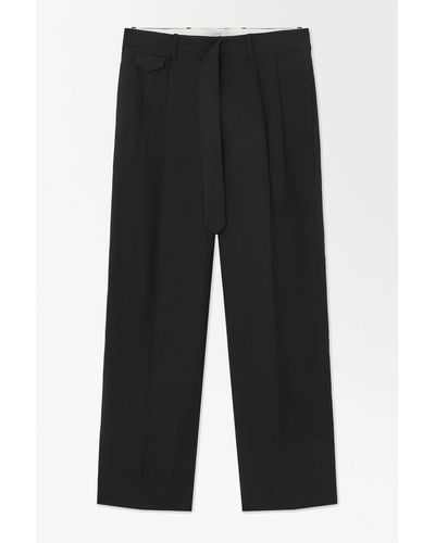 COS The Pleated Pants - Black