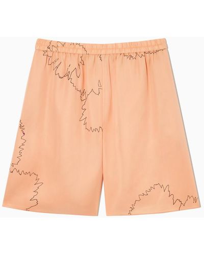 COS Bedruckte Shorts - Orange
