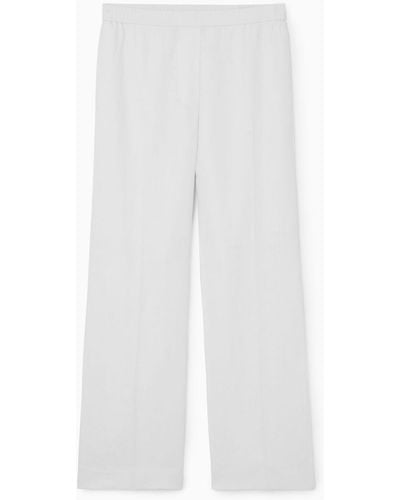 COS Straight-leg Tailored Linen Pants - White