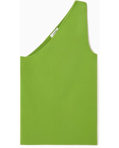 COS Tanktop Mit Asymmetrischer Schulterpartie - Grün