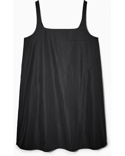 COS Contrast-panel Mini Dress - Black