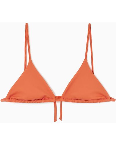 COS Triangle Bikini Top - Orange