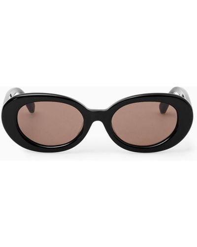COS Oval Sunglasses - Round - White
