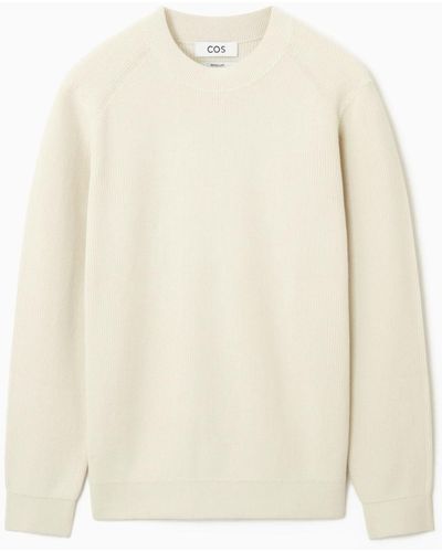 COS Ribbed-knit Sweater - White