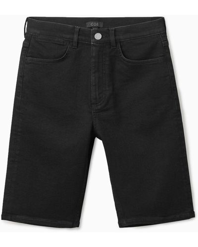 COS Skinny Denim Shorts - Black