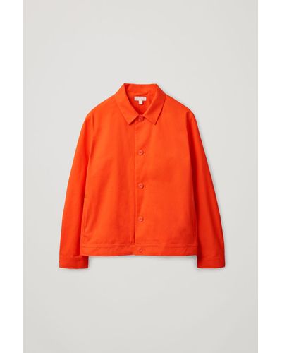 COS Button-up Shirt Jacket - Orange