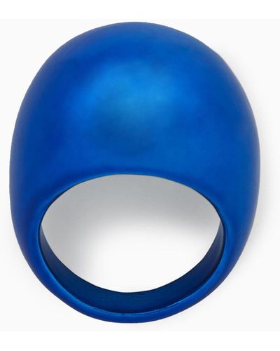 COS Chunky Domed Ring - Blue